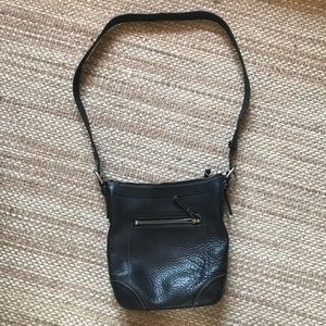 Coach black pebbled leather bag